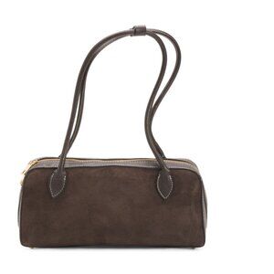 PERSAMAN NEW YORK Brown Made In Italy Suede Shoulder Bag